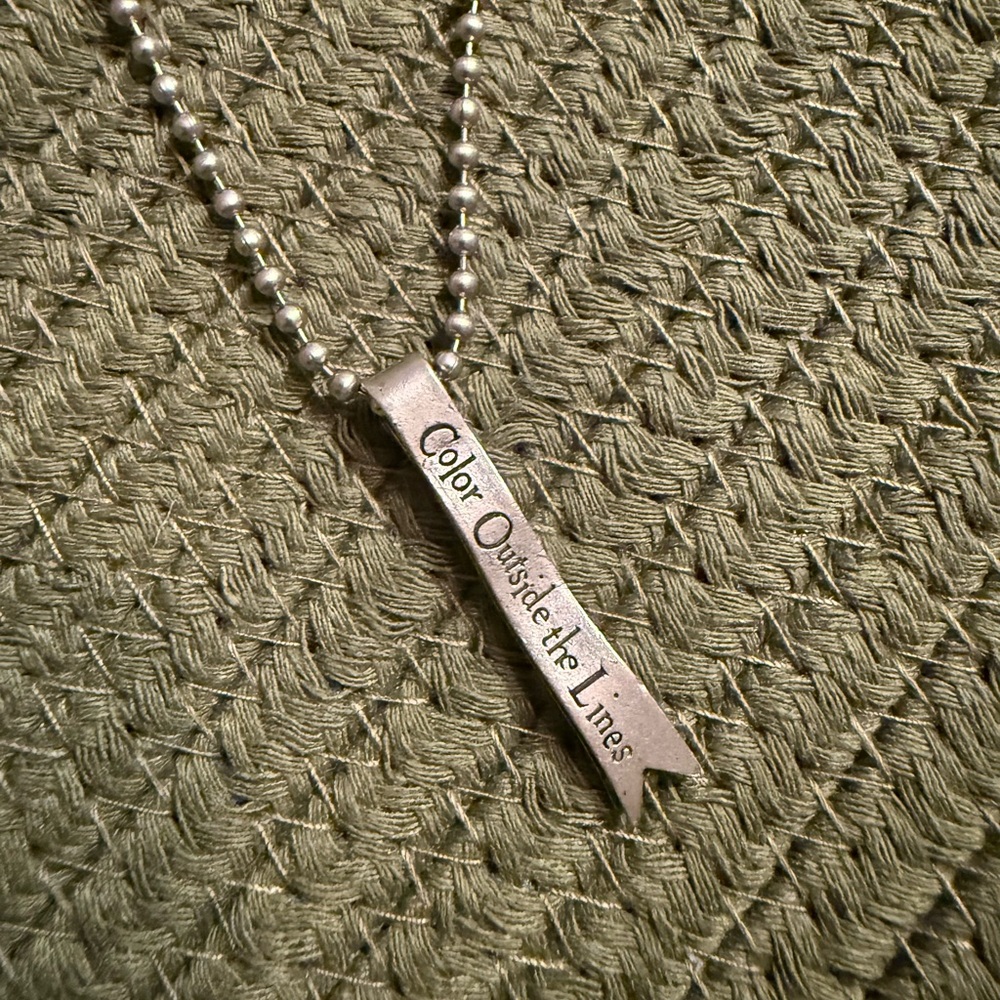 Jewel Kade Reversible Silver Banner Necklace